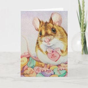 Bruine Muis Valentijn Wees Van Mij Snoepjes Waterc Kaart