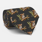 Bruine muizenmaki geobsedeerd stropdas (Opgerold)