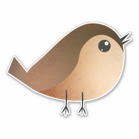 Bruine mus sticker (Voorkant)