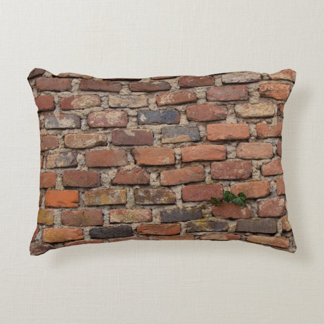Bruine muur accent kussen (Voorkant)