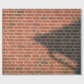 Bruine muur cadeaupapier (Vlak)