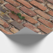 Bruine muur cadeaupapier (Hoek)