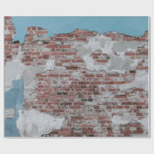 Bruine muur cadeaupapier (Vlak)