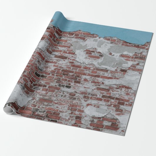 Bruine muur cadeaupapier (Uitgerold)