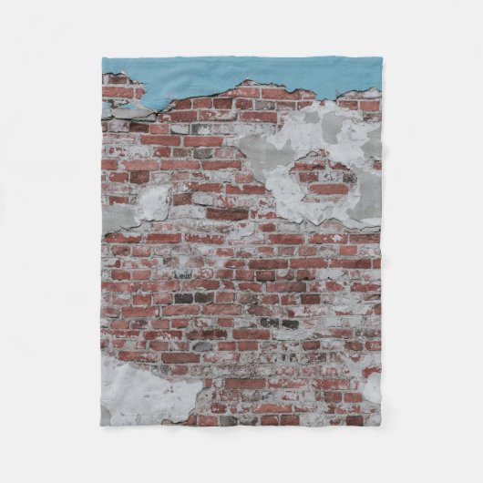 Bruine muur fleece deken (Voorkant)