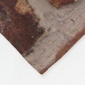 Bruine muur fleece deken (Hoek)