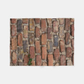 Bruine muur fleece deken (Voorkant (Horizontaal))