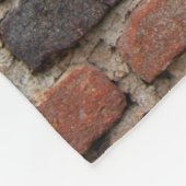 Bruine muur fleece deken (Hoek)