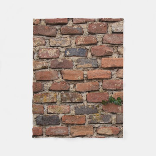 Bruine muur fleece deken (Voorkant)