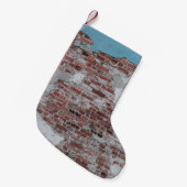 Bruine muur kleine kerstsok (Voorkant (Hangend))