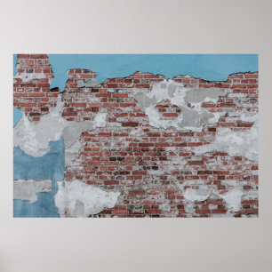 Bruine muur poster
