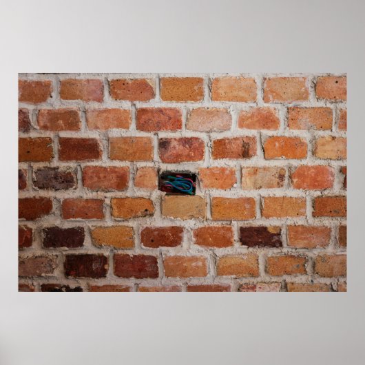 Bruine muur poster (Voorkant)