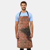 Bruine muur schort (Gedragen)