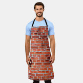 Bruine muur schort (Gedragen)
