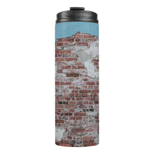 Bruine muur thermosbeker (Voorkant)