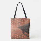 Bruine muur tote bag (Achterkant)