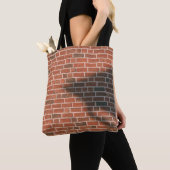 Bruine muur tote bag (Dichtbij)