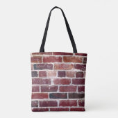 Bruine muur tote bag (Achterkant)