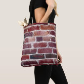 Bruine muur tote bag (Dichtbij)