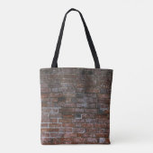 Bruine muur tote bag (Achterkant)