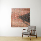 Bruine muur wandkleed (In situ)