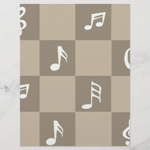 Bruine muzieknootpatroon: