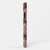 Bruine naam Blush roze bloem patroon Case-Mate iPhone Case (Achterkant/rechts)