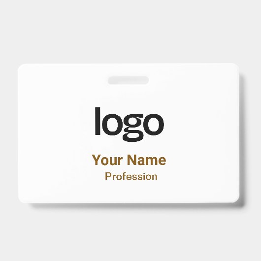 Bruine naam Tags Badges (Voorzijde)