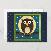 Bruine nachtstruik briefkaart (Voorkant / Achterkant)