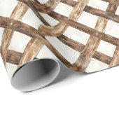 Bruine namaak hout cadeaupapier (Rol Hoek)