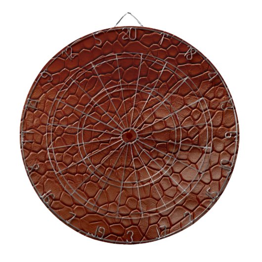 Bruine namaak koeienhuid dartbord (Voorkant)