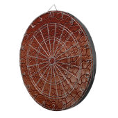 Bruine namaak koeienhuid dartbord (Voorkant Rechts)
