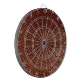 Bruine namaak koeienhuid dartbord (Voorkant Links)