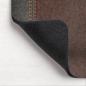 Bruine namaakleren monogram bruidsjonker cadeau muismat (Hoek)