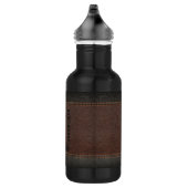 Bruine namaakleren monogram bruidsjonker cadeau waterfles (Rechts)