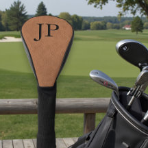 Bruine namaakleren monogram golf cadeau