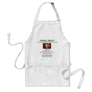 "Bruine natte forel" Apron Standaard Schort