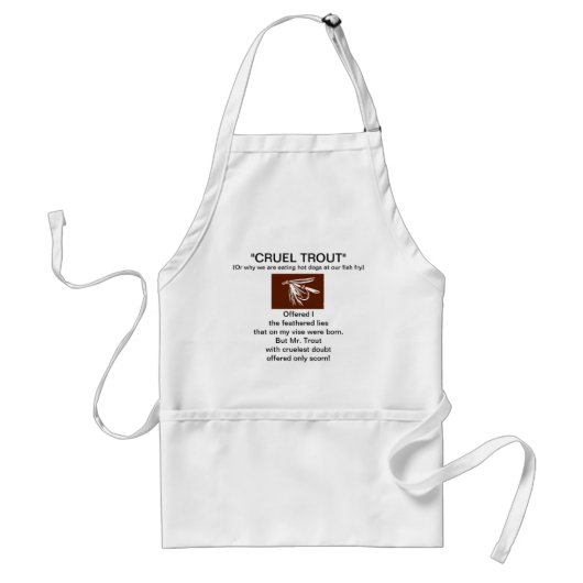 "Bruine natte forel" Apron Standaard Schort (Voorkant)