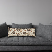 Bruine natuurlijke bloem lichaamskussen