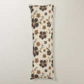 Bruine natuurlijke bloem lichaamskussen (Voorkant Verticaal)