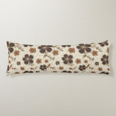 Bruine natuurlijke bloem lichaamskussen (Voorkant)