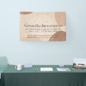 Bruine neutrale aardtoon estheticien spandoek (Beurs)