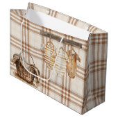 BRUINE NEUTRALE BOHO BABYKLEDING GROOT CADEAUZAKJE (Voorkant Gekanteld)