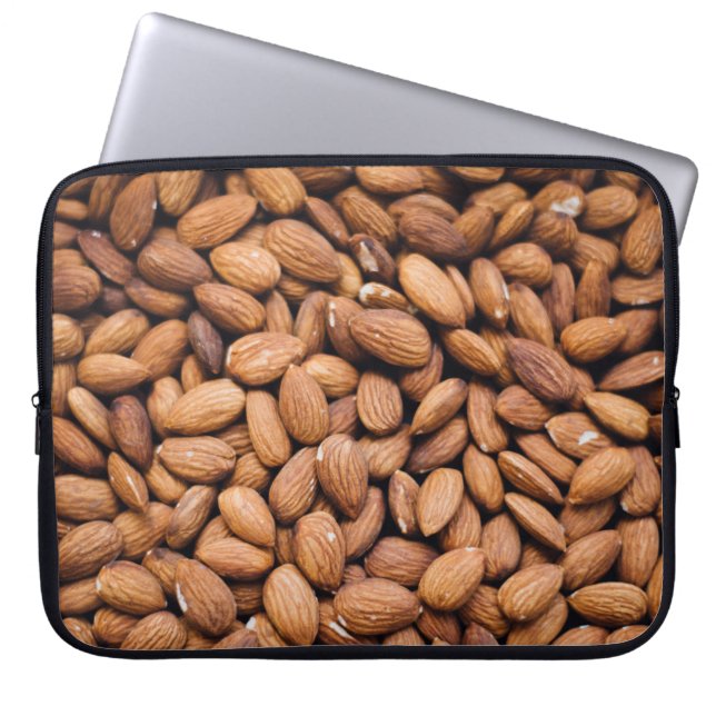 Bruine noten laptop sleeve (Voorkant)