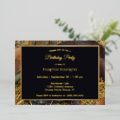  bruine nubian Goat Gold Birthday Folie Uitnodiging (Staand Voorkant)