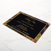  bruine nubian Goat Gold Birthday Folie Uitnodiging (Gedraaid)