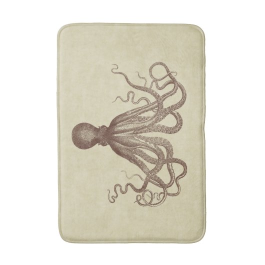  bruine octopus badmat (Voorkant Verticaal)