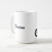 Bruine of donkere huidsmotor Cop-Mok Koffiemok (Voorkant links)