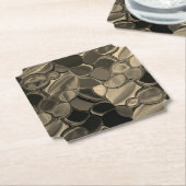 Bruine of koperachtige stukjes, cirkels en afgeron kartonnen onderzetters (Gekanteld)