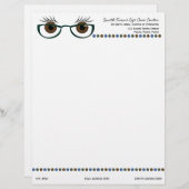 Bruine ogen en bril custom briefhoofd (Voorkant / Achterkant)